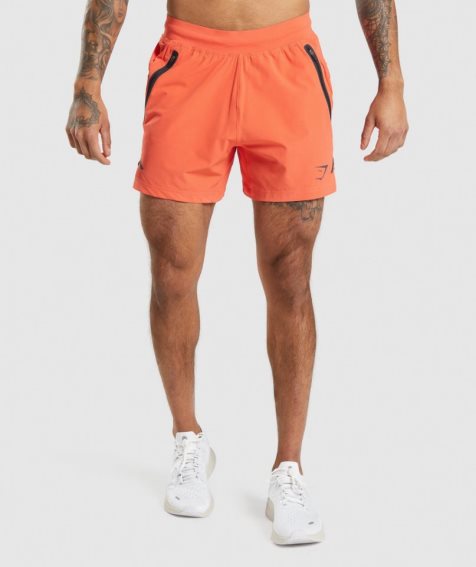 Men's Gymshark Apex 5" Perform Shorts Orange | NZ 0COGFW